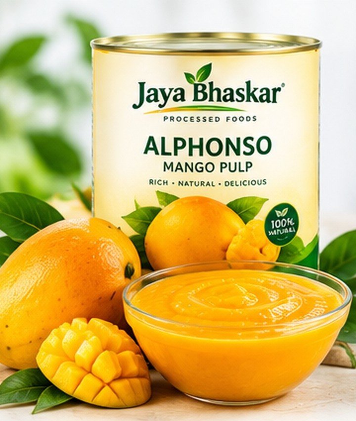 Alphonso mango pulp tin
