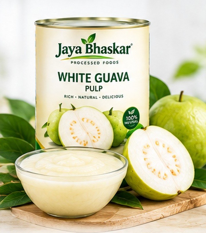 White guava pulp tin