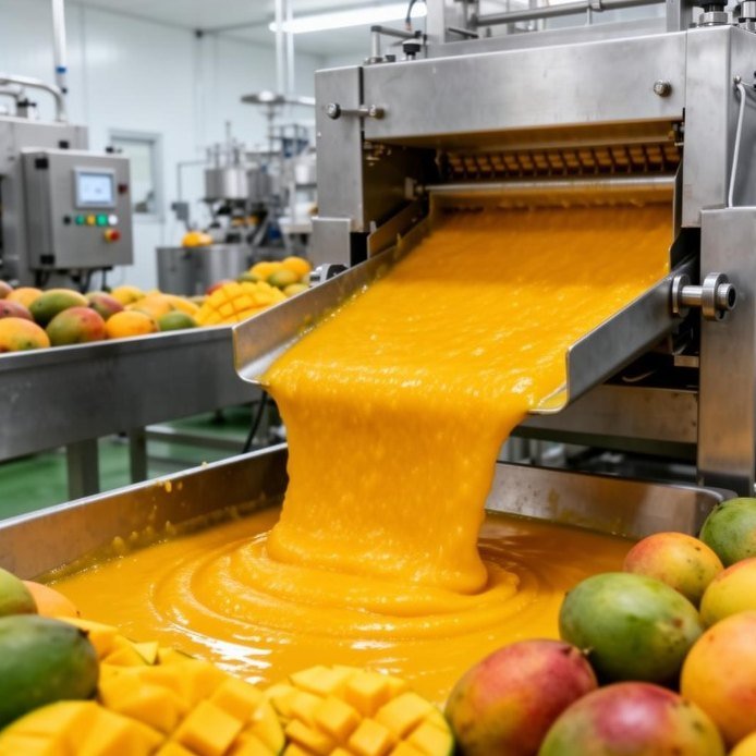 Mango pulp extraction line